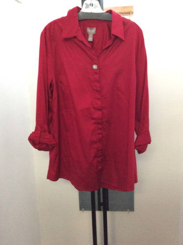 Chico's Size 3 Red Blouse