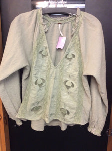 Free People Size XS Light Green Blouse