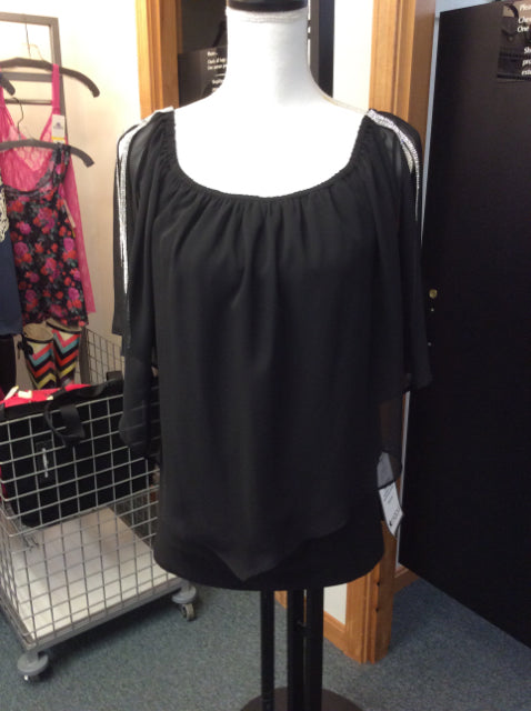 MSK Size 1x Black Blouse
