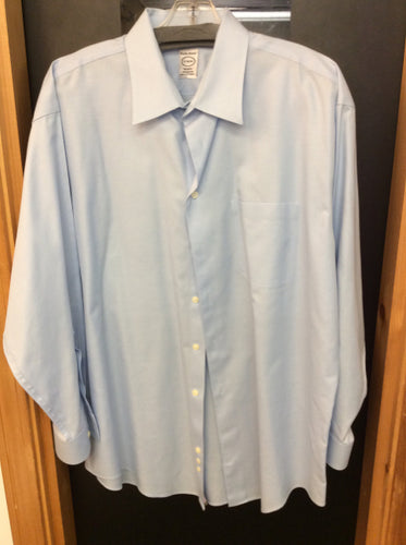 pronto-uomo Size 17 light blue Men's button up shirt