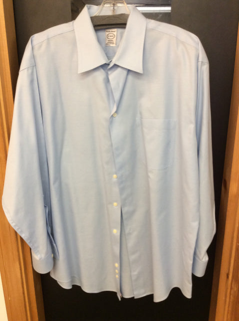 pronto-uomo Size 17 light blue Men's button up shirt