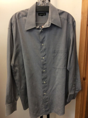 Claiborne Size 16-33 Gray Men's button up shirt