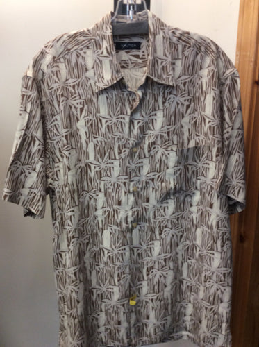 nautica Size m Beige Men's button up shirt