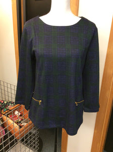 talbots Size L Plaid jersey