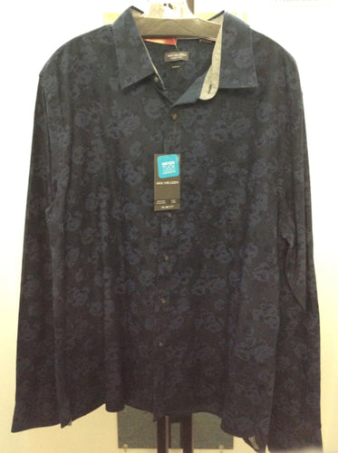 van heusen Size 17/17.5 Navy Men's button up shirt