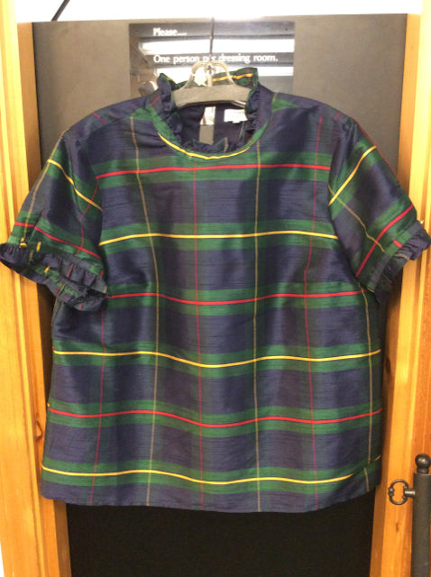 Crown & Ivy Size xl blue/green Blouse