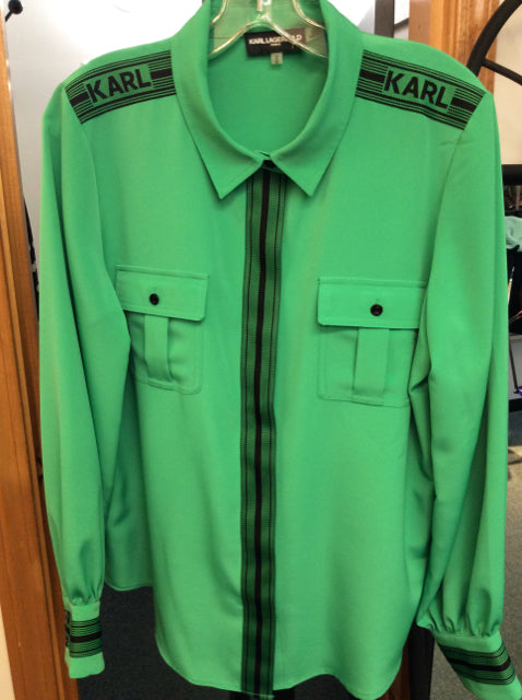 Karl Lagerfeld Size m Green Blouse