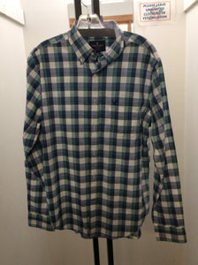 American Eagle Size m Blue Men's button up shirt