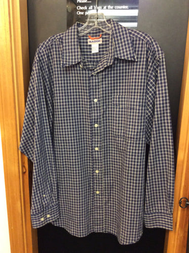 Size xl Navy and off white Men's button up shirt