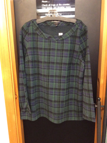 talbots Size L Plaid jersey