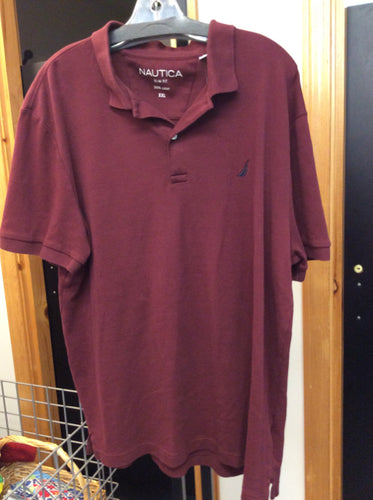 nautica Size 2X Burgundy Men's - Polo shirt