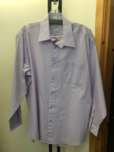 LINEA UOMO Size 16 Lavendar Men's button up shirt