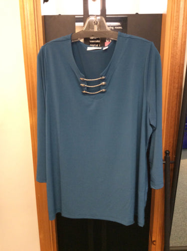 Susan Graver Size xl Teal jersey