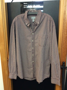 Old Navy Size xl burgundy/white Men's button up shirt