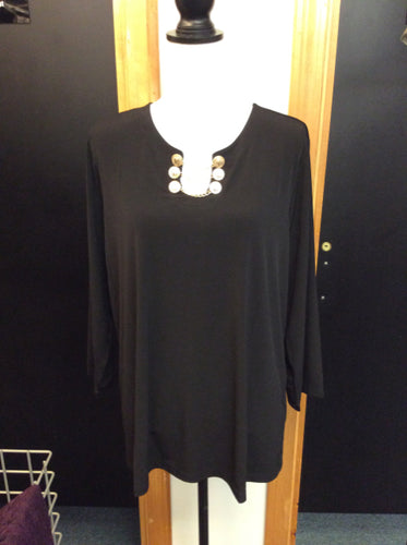 Susan Graver Size xl Black jersey