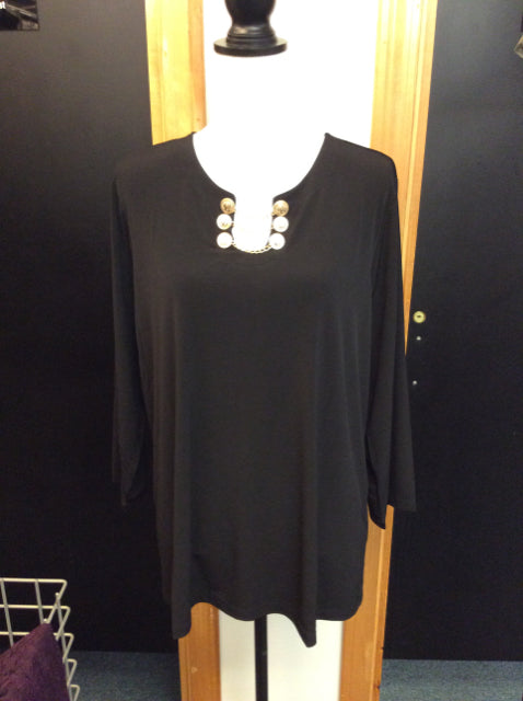Susan Graver Size xl Black jersey