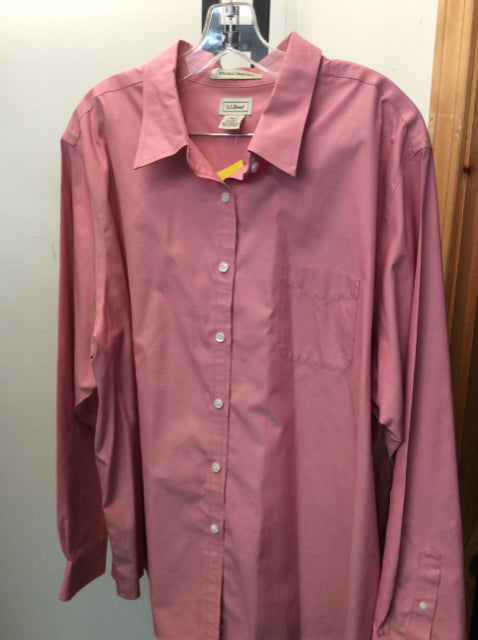 LL Bean Size 3X Pink Shirt