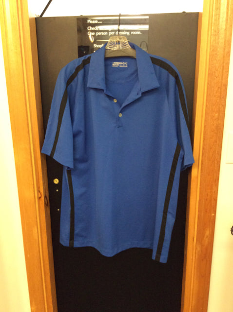Nike Size L blu/blk Men's - Polo shirt