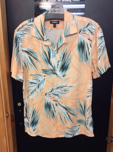 Express Size XS Peach Men's button up shirt