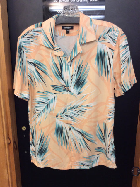 Express Size XS Peach Men's button up shirt