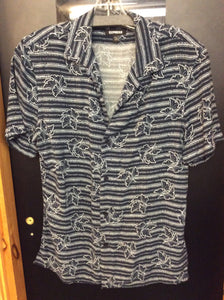 Express Size XS Navy Men's button up shirt