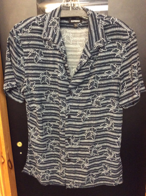 Express Size XS Navy Men's button up shirt