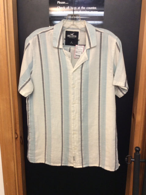 Hollister Size s blue/white Men's button up shirt
