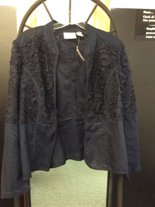 Chico's Size 1 Navy Jacket