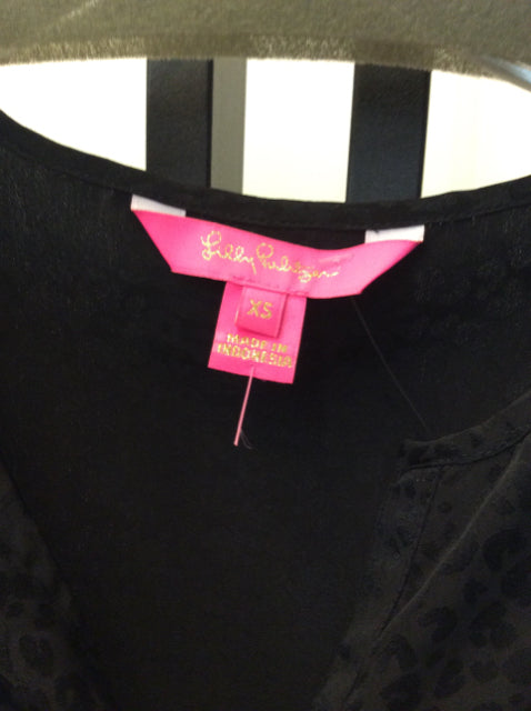 Lilly Pulitzer Size XS Black Blouse