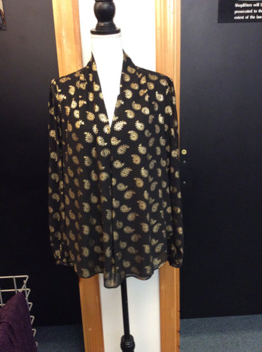 Michael Kors Size L blk/gold Blouse